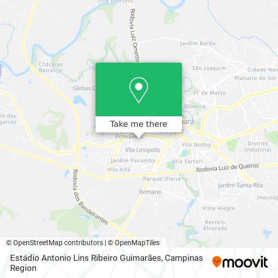 Mapa Estádio Antonio Lins Ribeiro Guimarães