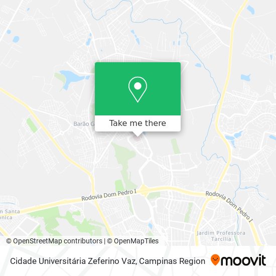 Cidade Universitária Zeferino Vaz map
