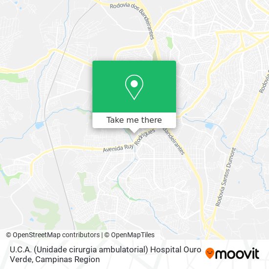 U.C.A. (Unidade cirurgia ambulatorial) Hospital Ouro Verde map