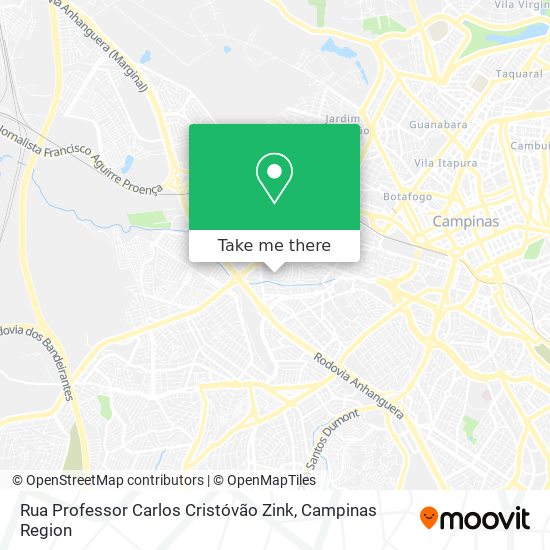Rua Professor Carlos Cristóvão Zink map