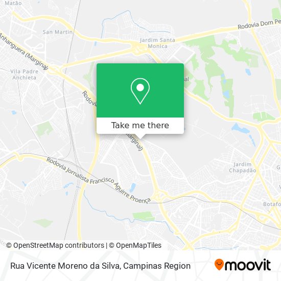 Rua Vicente Moreno da Silva map