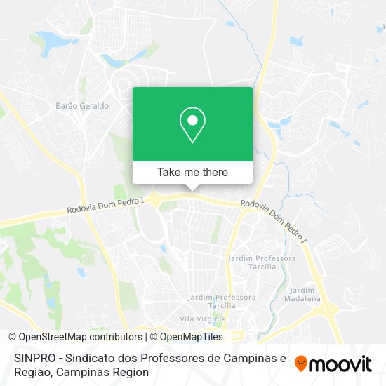 SINPRO - Sindicato dos Professores de Campinas e Região map