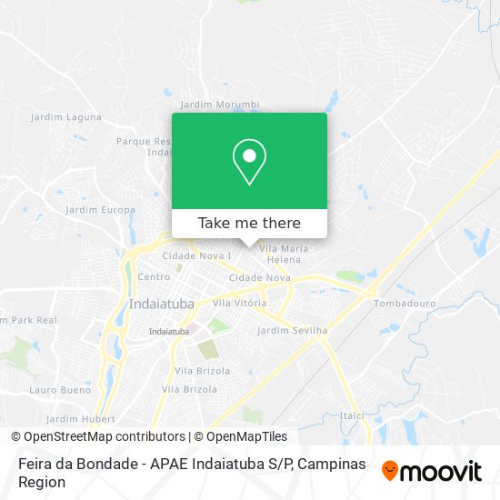 Feira da Bondade - APAE Indaiatuba S / P map