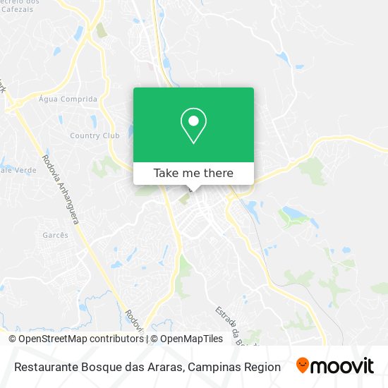 Mapa Restaurante Bosque das Araras