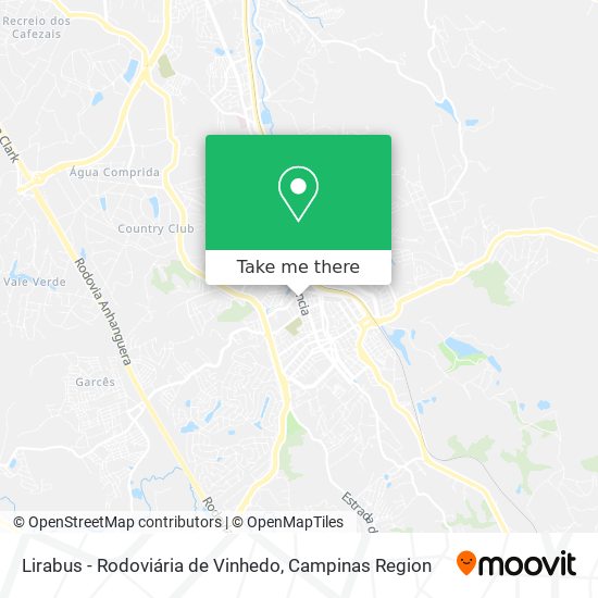 Lirabus - Rodoviária de Vinhedo map