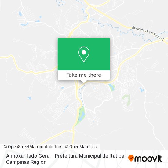 Almoxarifado Geral - Prefeitura Municipal de Itatiba map