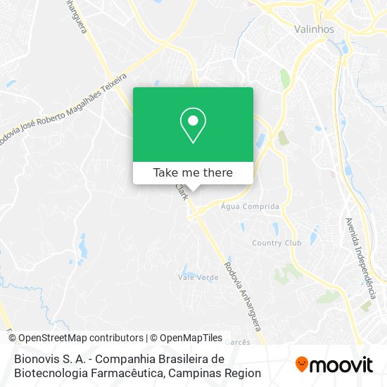 Mapa Bionovis S. A. - Companhia Brasileira de Biotecnologia Farmacêutica