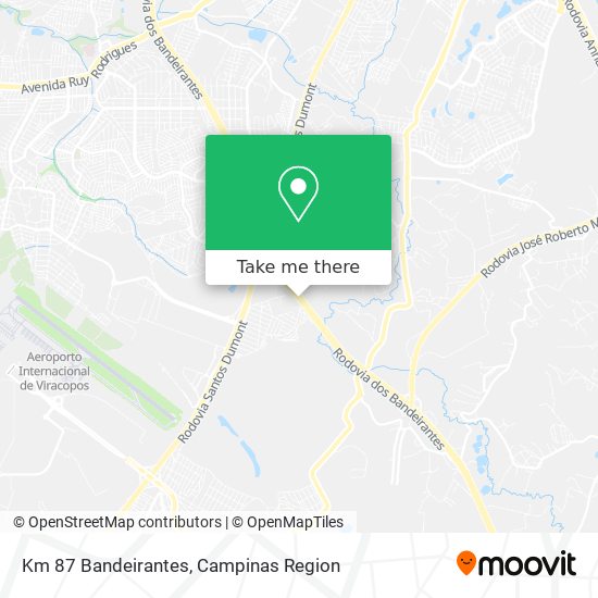 Km 87 Bandeirantes map