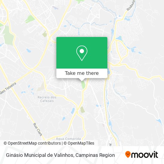 Ginásio Municipal de Valinhos map