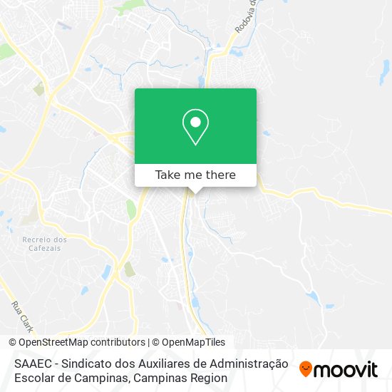 SAAEC - Sindicato dos Auxiliares de Administração Escolar de Campinas map