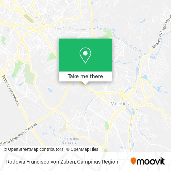 Rodovia Francisco von Zuben map