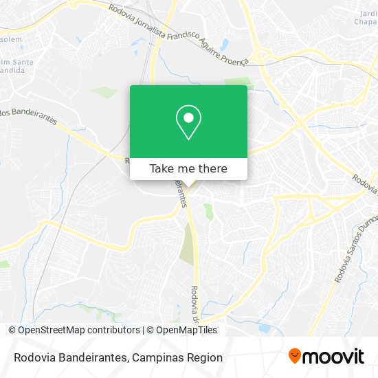 Rodovia Bandeirantes map