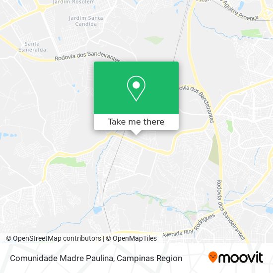 Comunidade Madre Paulina map