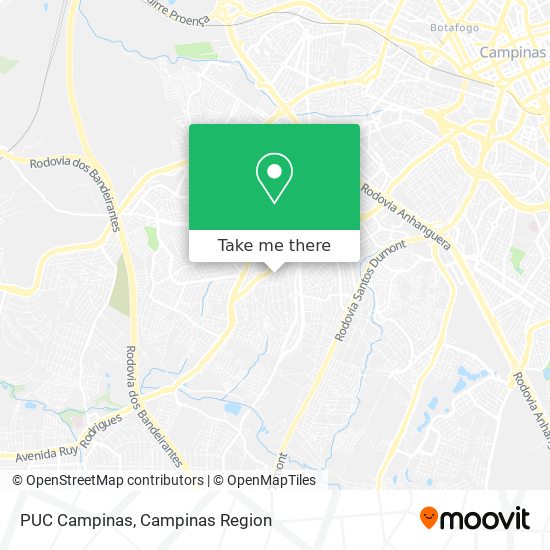 Mapa PUC Campinas