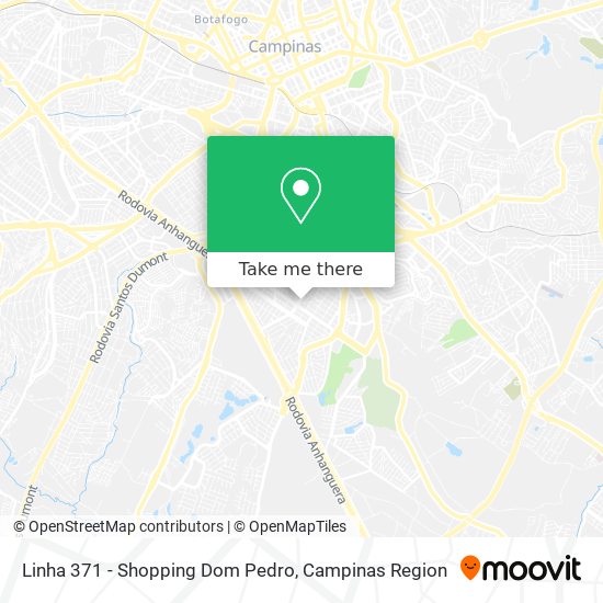 Mapa Linha 371 - Shopping Dom Pedro