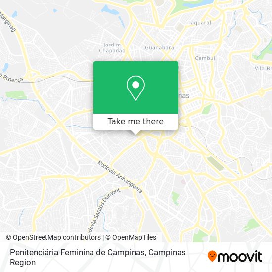 Penitenciária Feminina de Campinas map