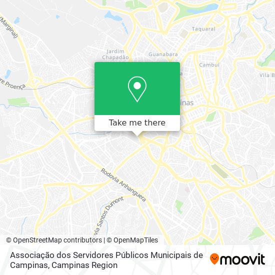 Associação dos Servidores Públicos Municipais de Campinas map