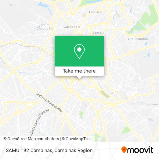 SAMU 192 Campinas map
