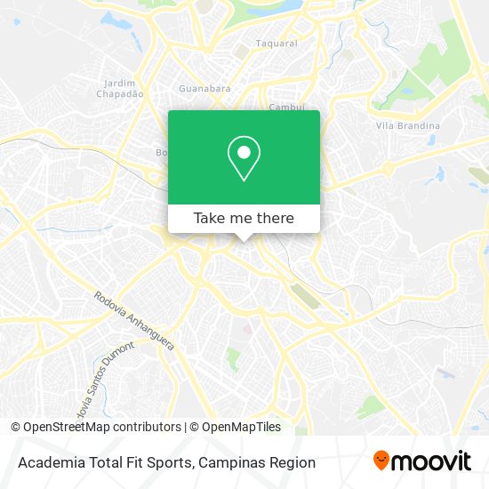 Mapa Academia Total Fit Sports