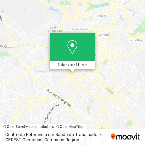 Centro de Referência em Saúde do Trabalhador - CEREST Campinas map