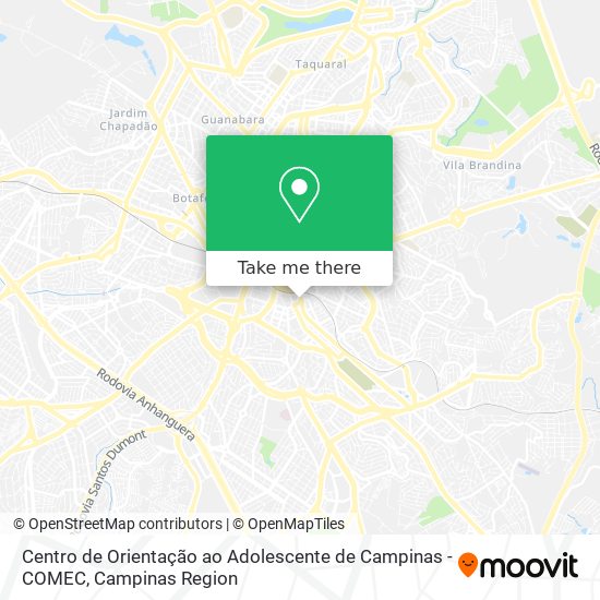 Centro de Orientação ao Adolescente de Campinas - COMEC map