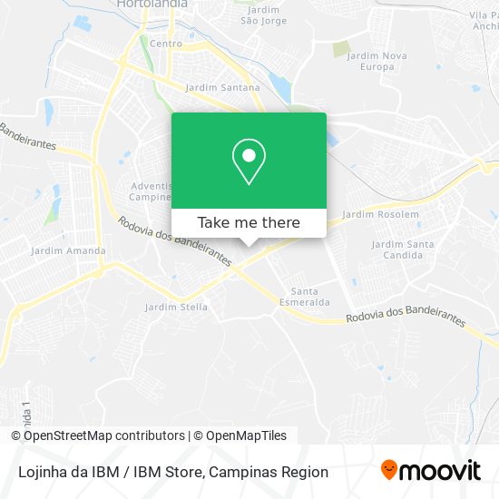 Mapa Lojinha da IBM / IBM Store