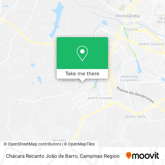 Chácara Recanto João de Barro map