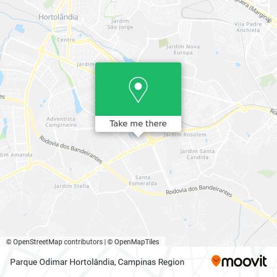 Mapa Parque Odimar Hortolândia