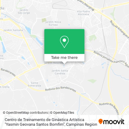 Centro de Treinamento de Ginástica Artística "Yasmin Geovana Santos Bomfim" map