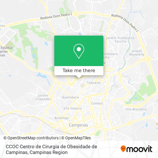 CCOC Centro de Cirurgia de Obesidade de Campinas map