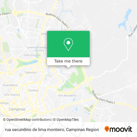 rua secundino de lima monteiro map