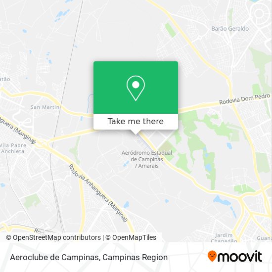 Mapa Aeroclube de Campinas