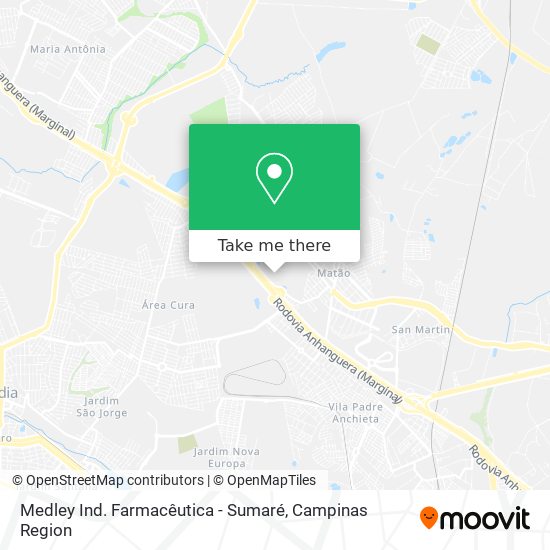Medley Ind. Farmacêutica - Sumaré map