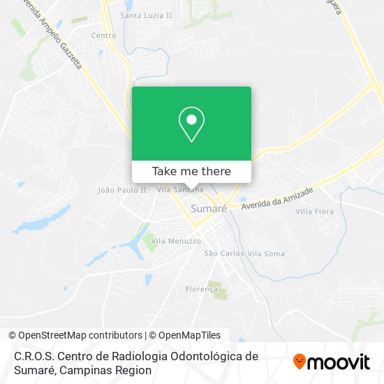 Mapa C.R.O.S. Centro de Radiologia Odontológica de Sumaré