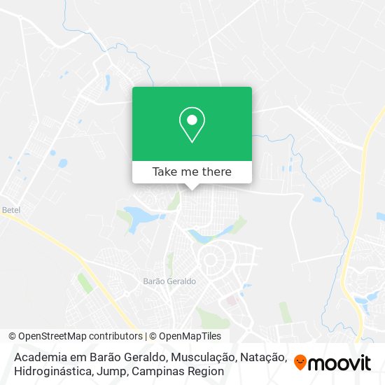 Mapa Academia em Barão Geraldo,  Musculação, Natação, Hidroginástica, Jump