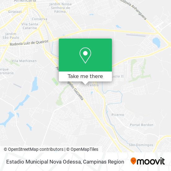 Estadio Municipal Nova Odessa map