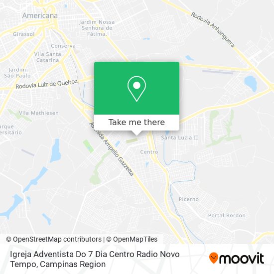 Igreja Adventista Do 7 Dia Centro Radio Novo Tempo map