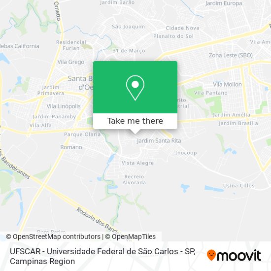 UFSCAR - Universidade Federal de São Carlos - SP map