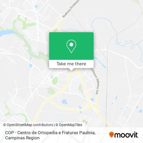 COP - Centro de Ortopedia e Fraturas Paulínia map