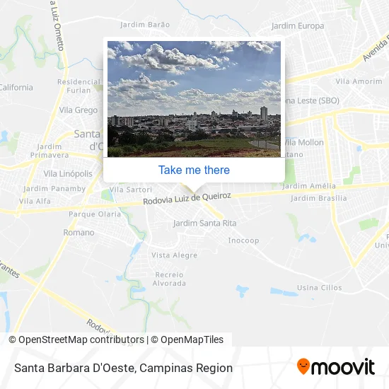 Santa  Barbara D'Oeste map