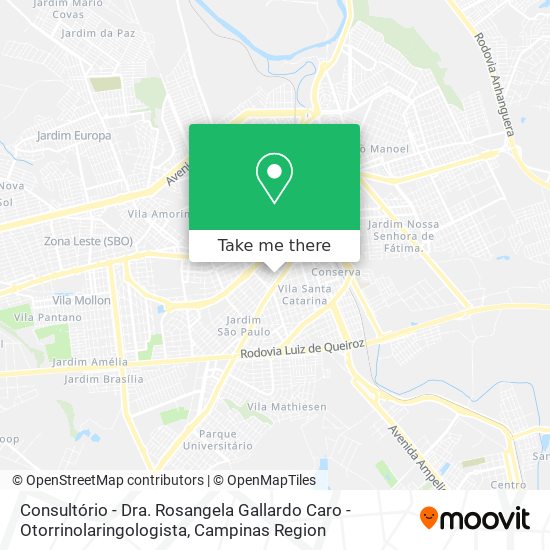 Consultório - Dra. Rosangela Gallardo Caro - Otorrinolaringologista map