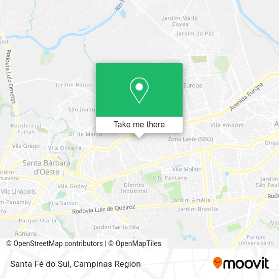 Santa Fé do Sul map