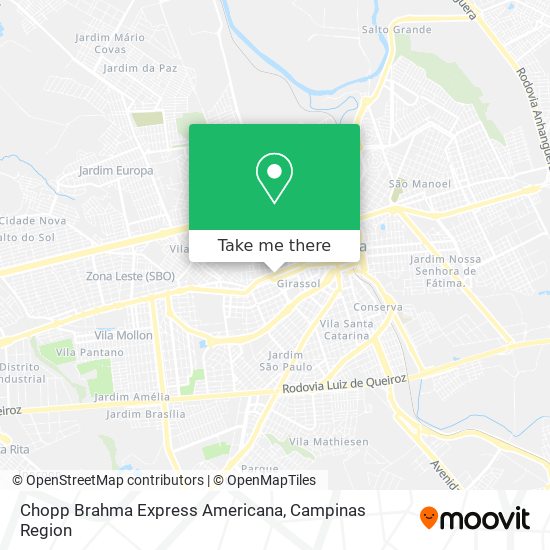 Chopp Brahma Express Americana map