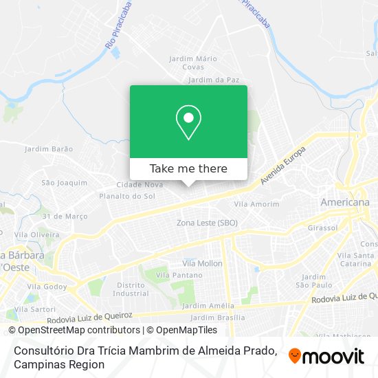 Mapa Consultório Dra Trícia Mambrim de Almeida Prado