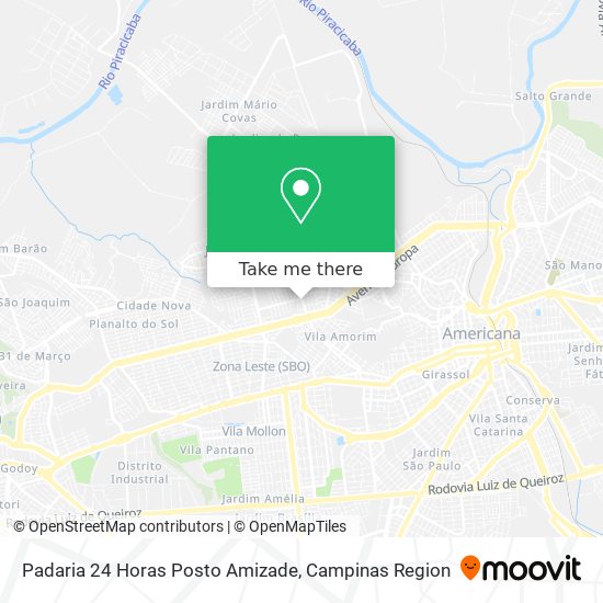 Padaria 24 Horas Posto Amizade map