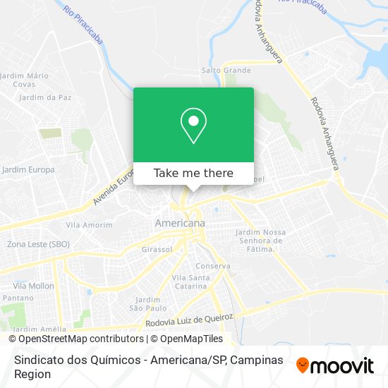 Sindicato dos Químicos - Americana / SP map