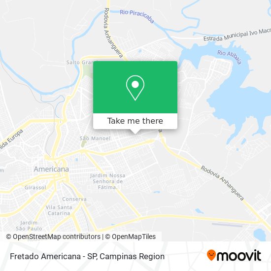 Mapa Fretado Americana - SP