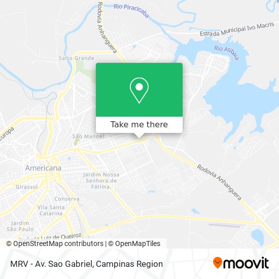 Mapa MRV - Av. Sao Gabriel