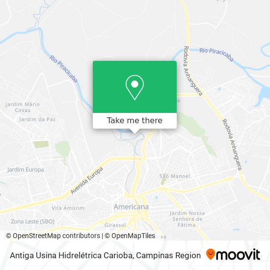 Antiga Usina Hidrelétrica Carioba map