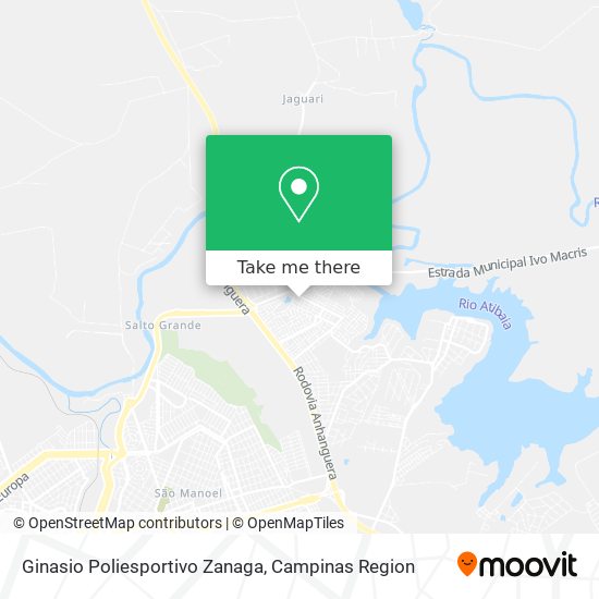 Mapa Ginasio Poliesportivo Zanaga